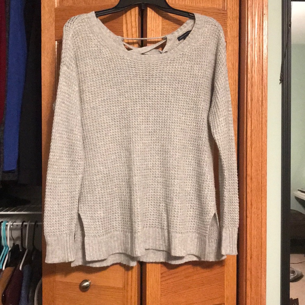 American Eagle lace back sweater